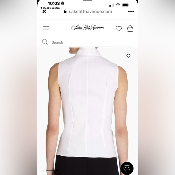 Akris Architecture Collection Stand-collar Blouse in White- Size 2 - NWT - Picture 3 of 16